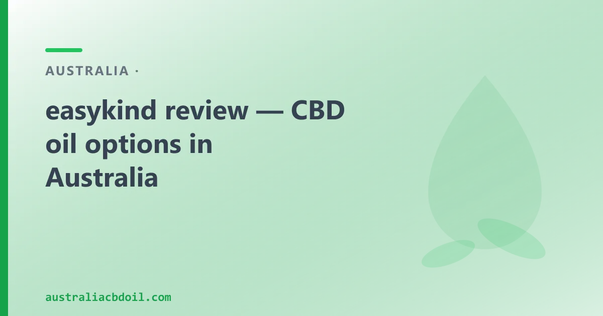 easykind review — CBD oil options in Australia