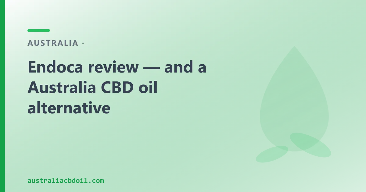 Endoca review — an Australian CBD Oil Alternative