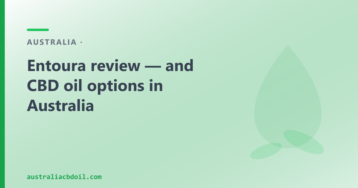 Entoura review Australia — patient-doctor-pharmacist model, research and education programs, and OTC CBD oil options nationally