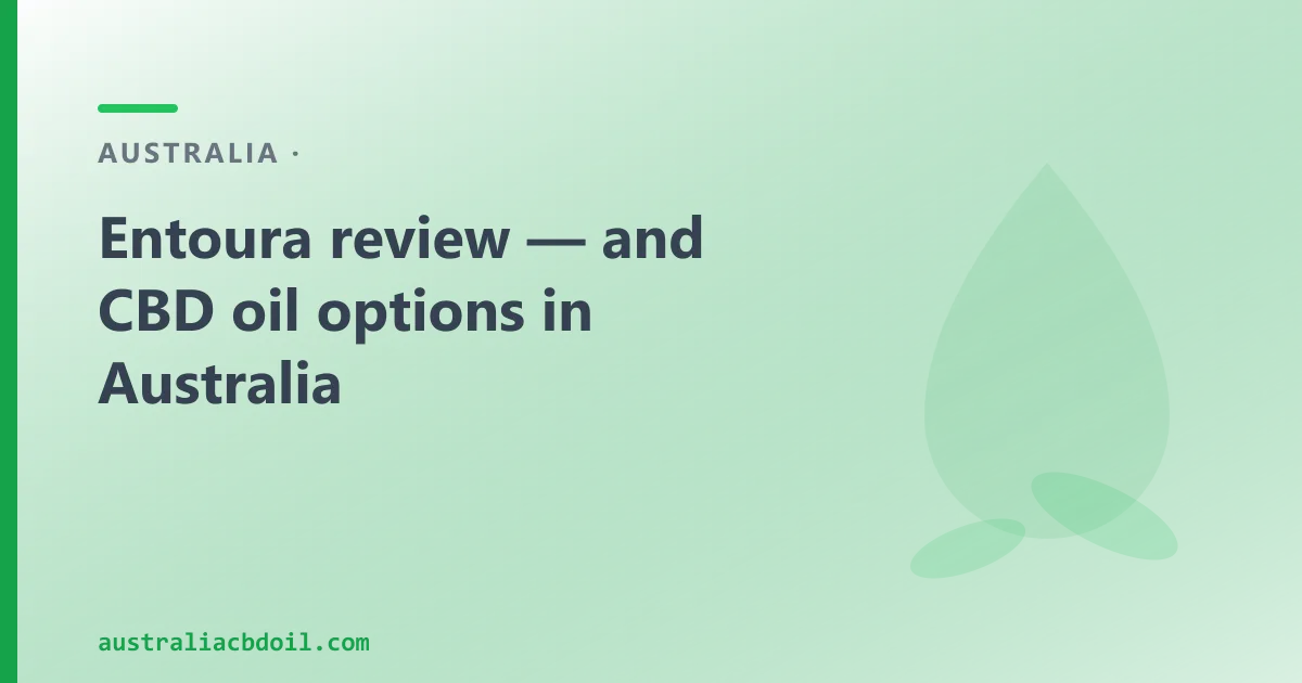 Entoura review — and CBD oil options in Australia