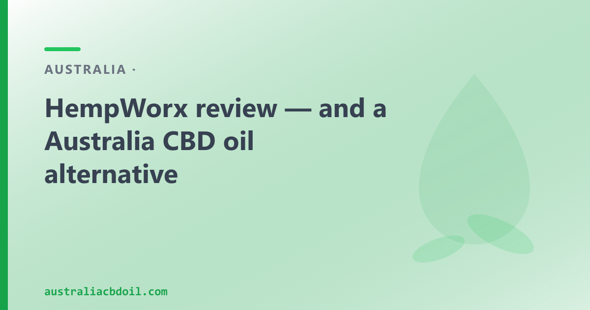 HempWorx review for Australian buyers — US DTC brand, import requirements, CBD oil comparison