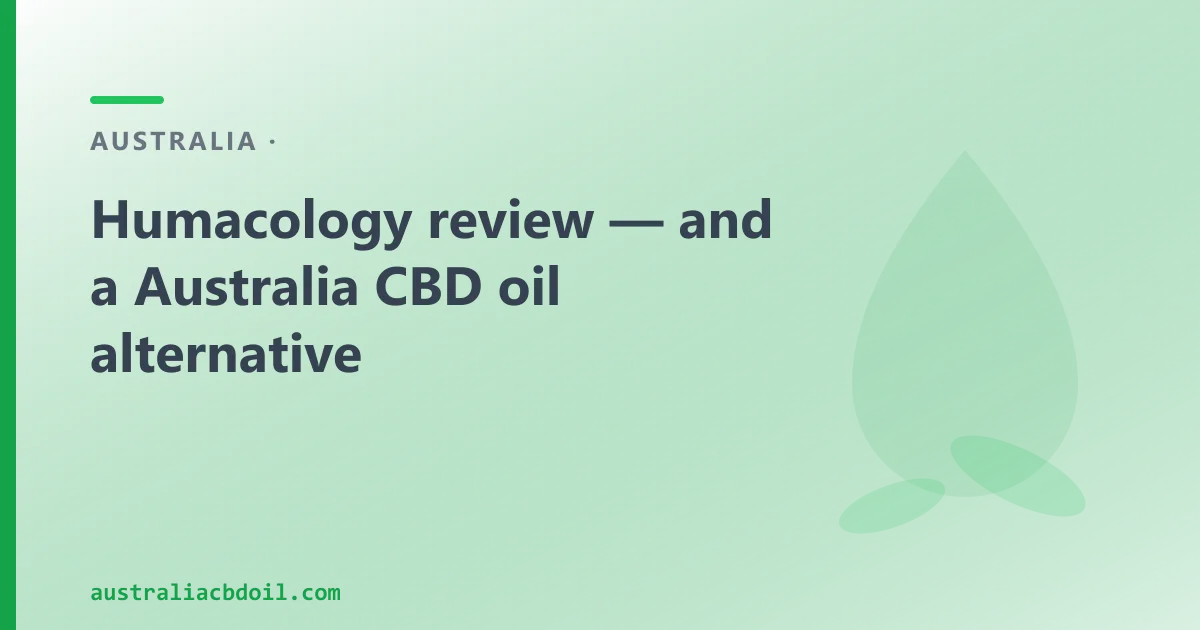 Humacology review — an Australian CBD Oil Alternative