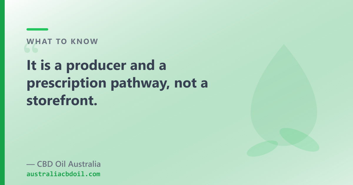 Levin Health is a TGA SAS prescription-only medical cannabis producer; OTC CBD oil is a separate Australian purchase