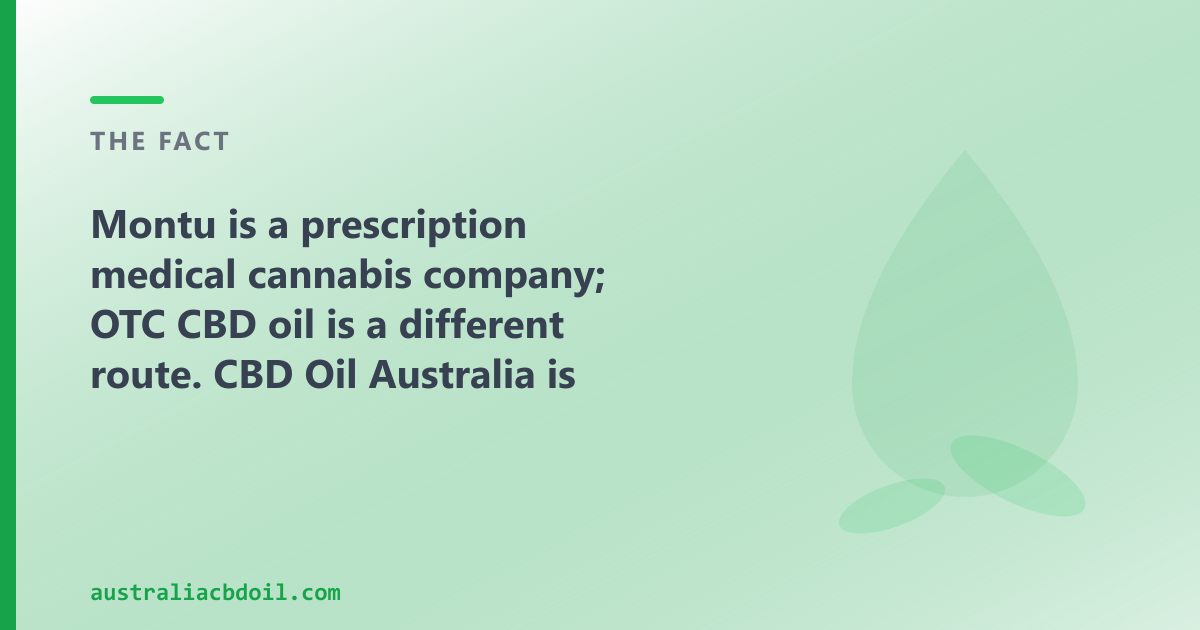 Montu's national supply chain and prescription ecosystem vs direct OTC CBD oil — different routes, different starting points