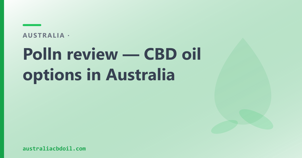 Polln — Nectar Brands telehealth clinic, 20,000+ patients; OTC CBD oil comparison for Australia-wide buyers